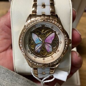 Ladies OLVES rose gold butterfly watch